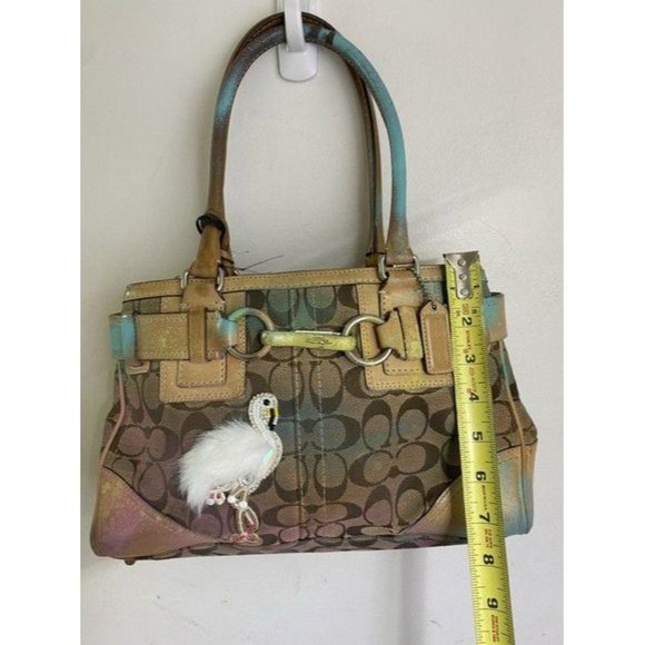 coach graffiti customized with and applique tan sh - Picture 3 of 10